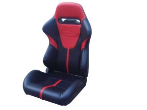 China High Performance Custom Black And Red Racing Seats , Reclining Racing Seats factory