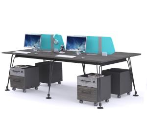 China Eco Friendly Melamine Faced Chipboard Office Workstation Desk 2400*1200*750mm factory