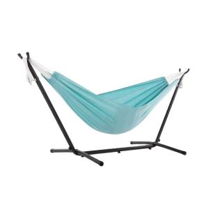 China Outdoor Activity Double Hammock Hanging Swing Chair With Space-saving Steel Stand 20LBS on sale