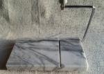 5" Marble Cheese Slicer , Marble Cheese Board Cutter Anti Slip White With Vein