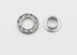 Round Metal Eyelet Rings With Rhinestone , Copper Grommets Eyelets Elegant