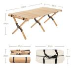 Competitive Cake Roll Folding Wood Tables Carrying Outdoor Leisure Table Wooden