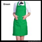 Fashion lovely peak green kitchen cooking apron advertisment promotional apron