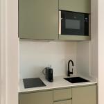 Lacquer Small Kitchen Cabinets Solid Wood All In One Mini Kitchenette for Hotel