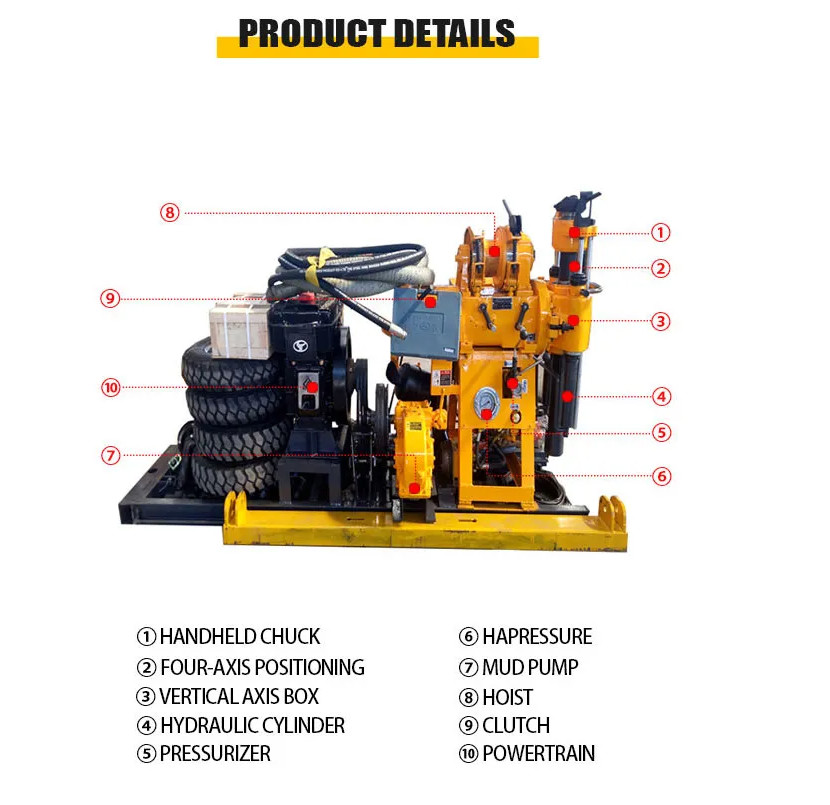 Diameter 200mm Crawler Mounted Drill Rig 18 HP Horsepower Fast Speed
