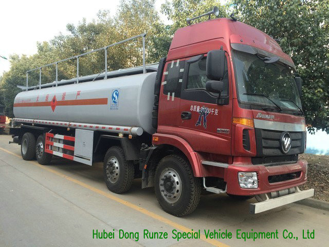 FOTON Petroleum Oil / Gasoline Delivery Truck , Crude Oil Tanker Truck 32000L