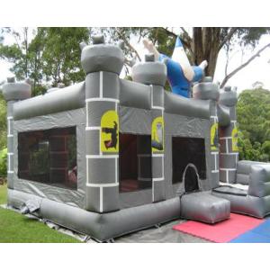 Wizard Combo Slide Inflatable Commercial Bouncy Castles Anime Design 1 Year