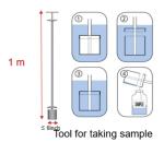 316 stainless steel liquid cup sampler