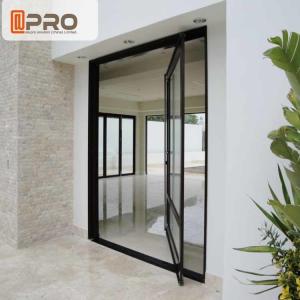 China Unique Villa Front Glass Entry Doors / Single Pivot Patio Doors front door pivot door aluminum pivot front door center factory