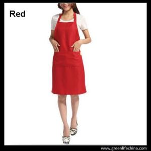 China Hot sale popular red color custom advertising apron for sales promotion cheap China price factory