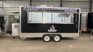 China AffordableCustom Fast Food Carts Cheap Mobile Food Truck Hot Dog Stand Ice Cream Cart Mobile Food Trailer For Sale factory
