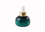 30ml Luxury Turquoise Dome Glass Dropper Bottle For Cosmetic Packing