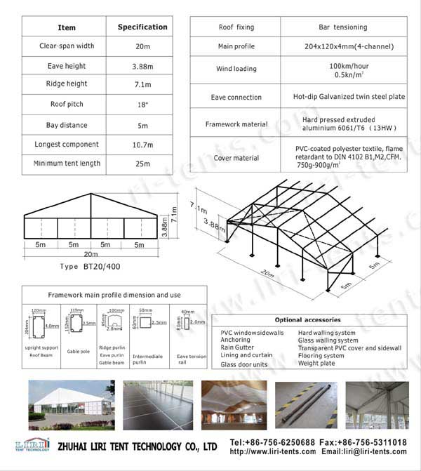 fashion clear PVC structure 20*25m for 400 people wedding party