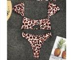 Womail Alluring Biquini Leopard Printed Bikini Push-Up Padded Swimwear Women's