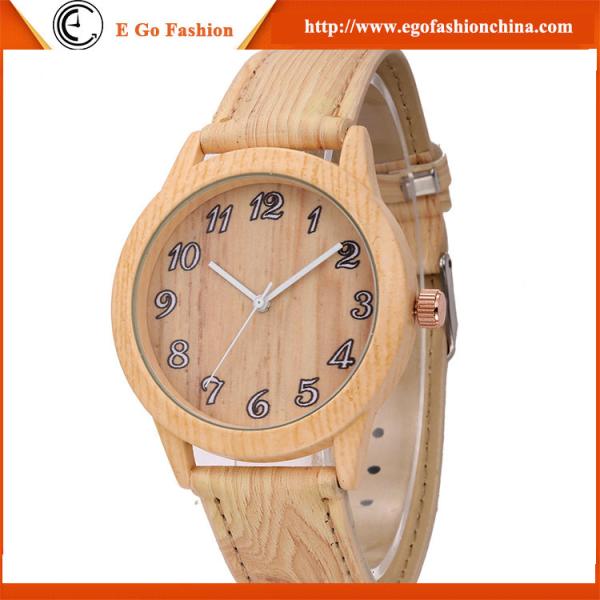 GV14 4 Colors Wooden Color Watches Unisex Watch PU Leather Watch Geneva Gift