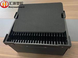 China Impact Resistant Black ESD Corrugated Box With Divider factory