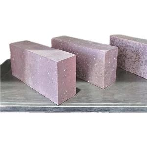 China 120MPa Cold Crush Strength Red Chrome Corundum Refractory Brick with 80% Al2O3 Content factory