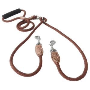 China Nylon Double Hook Pet Traction Rope Small Medium Dog Walking Rope factory