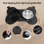 Elevated Pet Slow Eating Dog Bowl Dispenser Anti Tipping