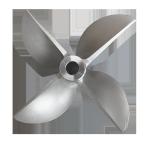 4 Balde CNC Processing Yamaha 90 Hp Propeller Outboard Engine
