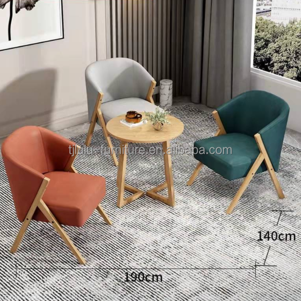 Comfortable Modern Luxury Velvet Soft Sofa Living Room Lounge Solid Wood Lazy Upholstered White Chair for Dining Chair
