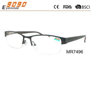China reading glasses with metal frame, hot fashionable style,suitable for women and men factory