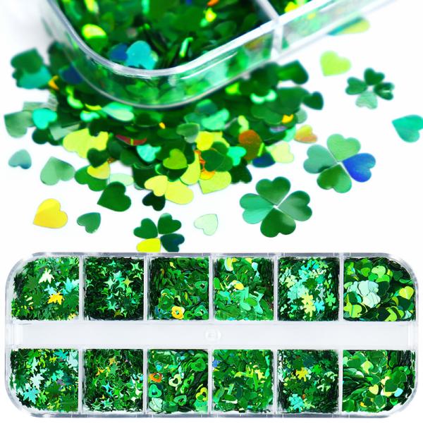 Thousand Choices Offered Box Irish Festival Collection Sequins St. Patrick's Day Sequins Clover Green Sequins for Nails Accesories