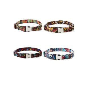 China Heat Transfer Personalized Pet Collars Metal Buckle Custom Dog Collars factory