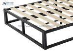 Full Size Assembly Easily Metal Platform Bed Frame Wooden