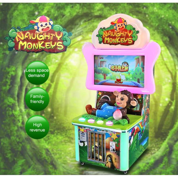 1 Player Redemption Arcade Machines / Funny Naughty Monkeys Ticket Game Machine For Kids