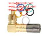 RCA Connector Compression Type gold plated RCA male right angle for RG6 Coax