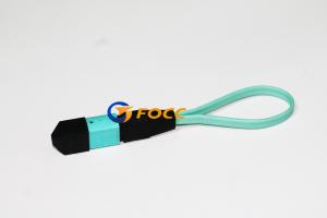China MTP MPO Cable Fiber Optic Aqua Loopback Cable Multimode 50 125μm Tested Solution factory