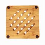 High Durability Bamboo Office Supplies Bamboo Coaster Coaster Holder Easy