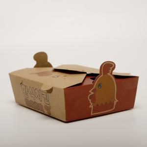 China Recyclable Custom Printed Food Containers , Embossing Kraft Paper Food Box factory