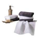 Customized Logo Luxury 5 Star Hotel White 100% Cotton Dobby Face Hand Bath