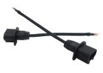 Black 6 Pins 130mm Overmolded Cable Assemblies