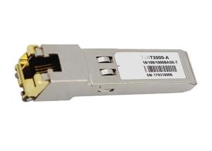 China 1000Base-T Copper 10 / 100 / 1000Mbps RJ45 SFP Module 1000M UTP Transceiver factory
