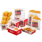 Fried Chicken Cardboard Takeaway Boxes Kraft Paper To Go Containers Custom