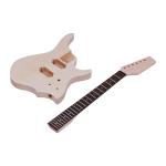 Unfinished DIY Electric Guitar Kit Basswood Body Maple Guitar Neck Rosewood