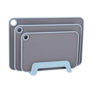 China Plastic Cutting Boards with Deep Juice Grooves Lava Orange Durable and Dishwasher Safe factory