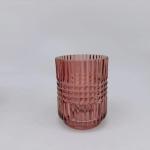 Chili And Brown Glass Bathroom Accessories Round Shape With Diamond Checker