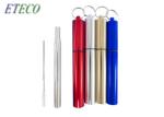 Blue Personalized Stainless Steel Straws , Non Plastic Drinking Straws