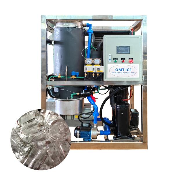 Commercial Ice Tube Maker with 500KG Ice Storage Capacity and Air Cooling