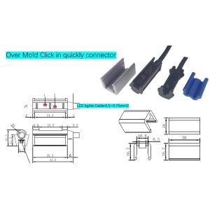 Click-In Overmold Connector for Single Marker Clearance Lights with Optimized