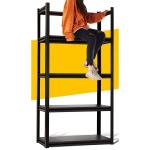 Black Metal Garage Rack 5-shelf Steel Shelves Heavy Duty Storage Shelf