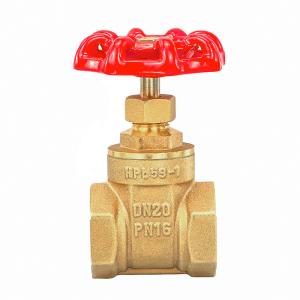 China BSPT Thread Brass Gate Valve With Manual Handle Knife Valve factory
