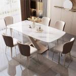 Customized Size Dining Table Set 4 Chairs With Steel Base