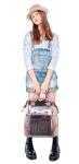 23L PTU Oxford Transparent Diaper Bag Backpack