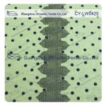 Fashion Polyester&Cotton Burned out Lace Fabric with polka dot for casual wear