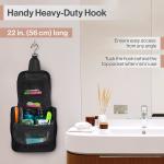Custom Large Waterproof Black Travel Hanging Toiletry Bag For Makeup And Shaving